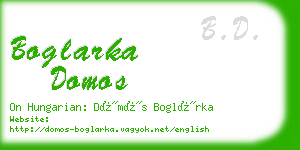 boglarka domos business card